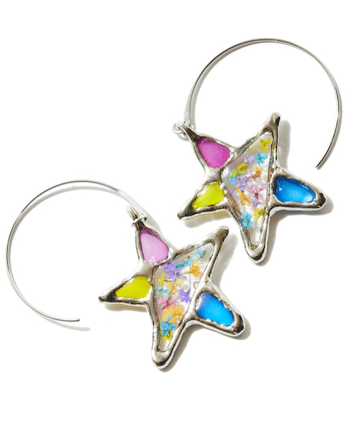 rehacer（レアセル）の「rehacer Stained glass Star Hook Earrings Made in Japan / ステンドグラス スター フックイヤリング
