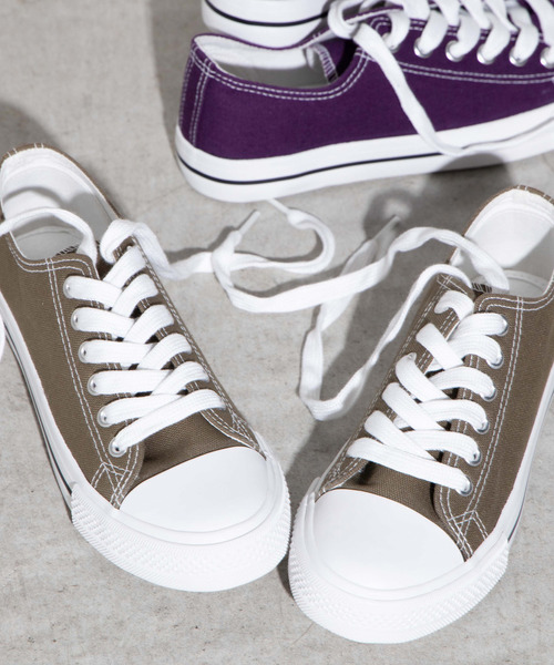 WEGO（ウィゴー）の「WEGO/キャンバスローカットスニーカー（スニーカー・レディース・ブラック/ブラウン/パープル/レッド/ピンク/ホワイト/ブラック系その他/その他1/グレー/ベージュ/その他2/レッド系その他/パープル系その他/カーキ・LARGE/SMALL/MEDIUM）」の8枚目の写真