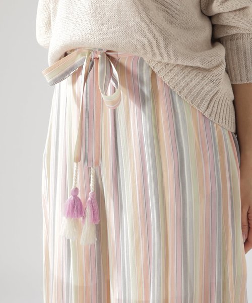 BAYFLOW（ベイフロー）の「タッセルツキワイドパンツ（その他パンツ・レディース・ベージュ/ネイビー/その他・SMALL/MEDIUM）」の13枚目の写真