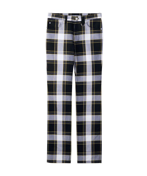 JOHN LAWRENCE SULLIVAN（ジョンローレンスサリバン）の「CHECKED COTTON 5POCKET PANTS（その他パンツ・メンズ・ブラック/レッド・48/50/44/46）」の2枚目の写真