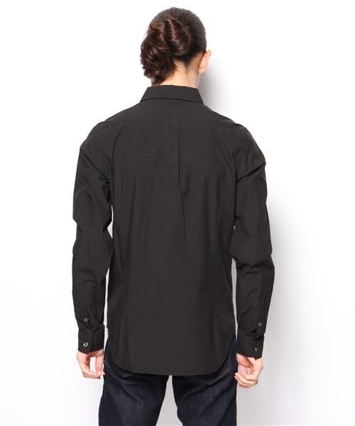 MIDWEST（ミッドウエスト）の「DIET  BUTCHER  SLIM  SKIN 長袖レギュラー身頃ドット刺繍シャツ（シャツ/ブラウス・メンズ・ホワイト/ブラック・1）」の6枚目の写真