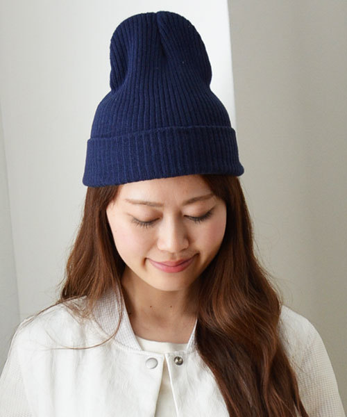 Khaju（カージュ）の「Khaju:スプリングニットキャップ（ニットキャップ/ビーニー・レディース・ブラック/ライトグリーン/ネイビー/ライトグレー/ホワイト・ONE SIZE）」の5枚目の写真