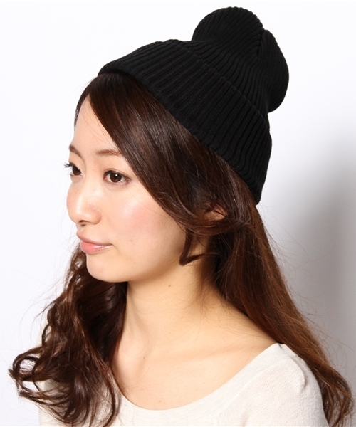 Khaju（カージュ）の「Khaju:スプリングニットキャップ（ニットキャップ/ビーニー・レディース・ブラック/ライトグリーン/ネイビー/ライトグレー/ホワイト・ONE SIZE）」の7枚目の写真