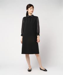【日本製】ドットカラー&スリーブワンピース
