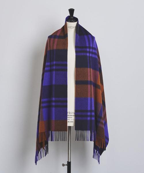 Joshua Ellis（ジョシュアエリス）の「＜Joshua Ellis（ジョシュア エリス）＞CHECK ストール★†（ストール/ショール・レディース・イエロー/ライトグレー/ダークグリーン/レッド/ブラウン/パープル・FREE）」の16枚目の写真