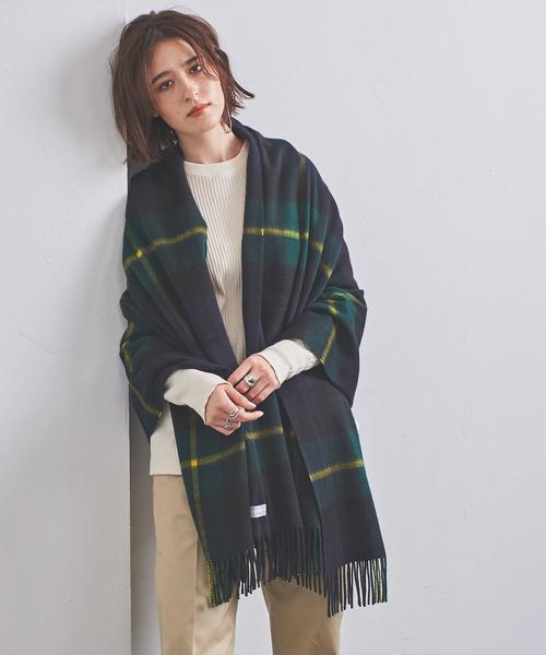 Joshua Ellis（ジョシュアエリス）の「＜Joshua Ellis（ジョシュア エリス）＞CHECK ストール★†（ストール/ショール・レディース・イエロー/ライトグレー/ダークグリーン/レッド/ブラウン/パープル・FREE）」の10枚目の写真