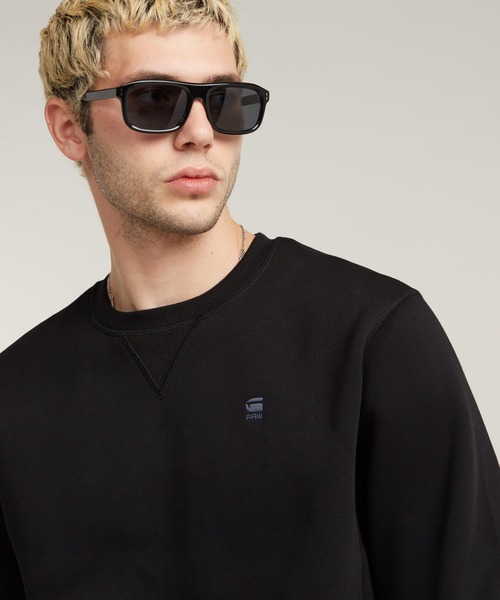 G-STAR(ジースター)の「PREMIUM CORE SWEATER/ベーシックワンポイントロゴスウェット/トレーナー(スウェット・メンズ・ダークネイビー/ダークブラック・SMALL/LARGE/X-LARGE/MEDIUM/X-SMALL/XX-LARGE)」の5枚目の写真