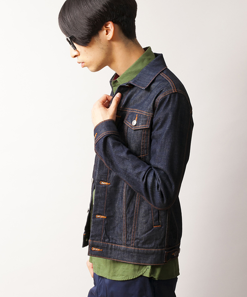 WEGO（ウィゴー）の「WEGO/ジャパンファブリックデニムジャケット（デニムジャケット・メンズ・インディゴブルー/ダークインディゴブルー・MEDIUM/LARGE）」の19枚目の写真