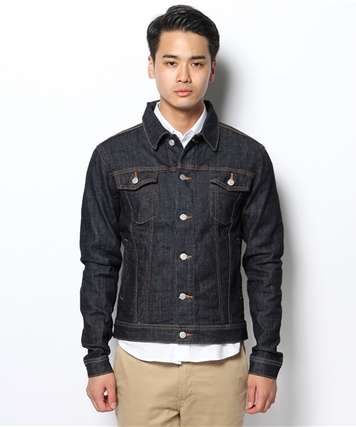 WEGO（ウィゴー）の「WEGO/ジャパンファブリックデニムジャケット（デニムジャケット・メンズ・インディゴブルー/ダークインディゴブルー・MEDIUM/LARGE）」の7枚目の写真