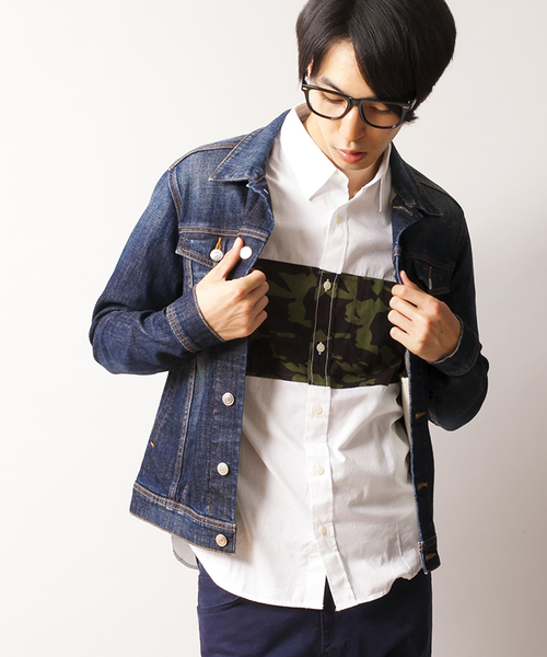 WEGO（ウィゴー）の「WEGO/ジャパンファブリックデニムジャケット（デニムジャケット・メンズ・インディゴブルー/ダークインディゴブルー・MEDIUM/LARGE）」の15枚目の写真