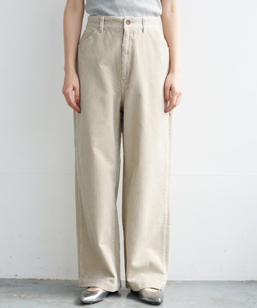 AMERICAN HOLIC(アメリカンホリック)の「コール天5ポケットワイドパンツ*(その他パンツ・レディース・ブラック/ベージュ/アイボリー・S/M/L)」の3枚目の写真