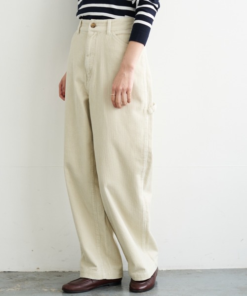 AMERICAN HOLIC(アメリカンホリック)の「コール天5ポケットワイドパンツ*(その他パンツ・レディース・ブラック/ベージュ/アイボリー・S/M/L)」の1枚目の写真