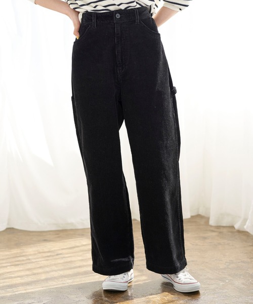 AMERICAN HOLIC(アメリカンホリック)の「コール天5ポケットワイドパンツ*(その他パンツ・レディース・ブラック/ベージュ/アイボリー・S/M/L)」の2枚目の写真