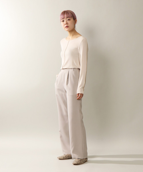 notch.（ノッチ）の「セットアップタックパンツ（その他パンツ・レディース・パープル/チャコールグレー/ライトグレー/ブラック・TM/M）」の3枚目の写真