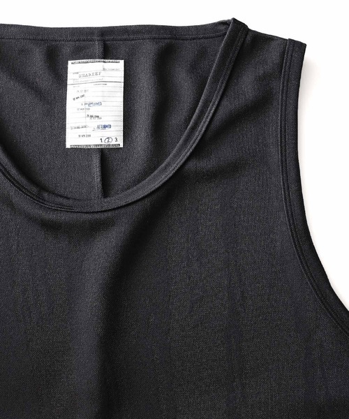 SHAREEF（シャリーフ）の「BRUSH LINE JQ TANKTOP（タンクトップ・メンズ・ブラック/ホワイト/ダークグリーン・2/3/1）」の11枚目の写真