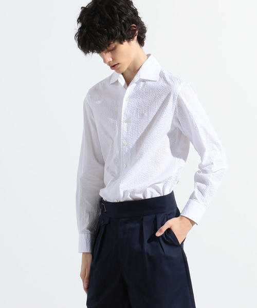 セール コットンシアサッカー ワンピースワイドカラーシャツ ビジネスシャツ Tomorrowland トゥモローランド のファッション通販 Zozotown