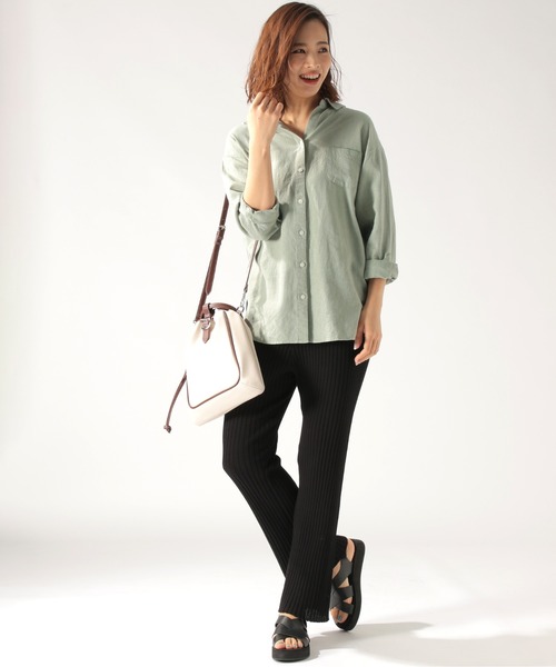 BAYFLOW（ベイフロー）の「リブニットパンツ（その他パンツ・レディース・ライトグレー/ブラック/ベージュ/カーキ・SMALL/MEDIUM）」の11枚目の写真