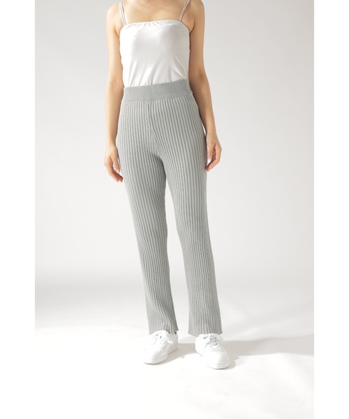 BAYFLOW（ベイフロー）の「リブニットパンツ（その他パンツ・レディース・ライトグレー/ブラック/ベージュ/カーキ・SMALL/MEDIUM）」の7枚目の写真