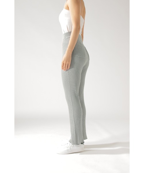 BAYFLOW（ベイフロー）の「リブニットパンツ（その他パンツ・レディース・ライトグレー/ブラック/ベージュ/カーキ・SMALL/MEDIUM）」の8枚目の写真