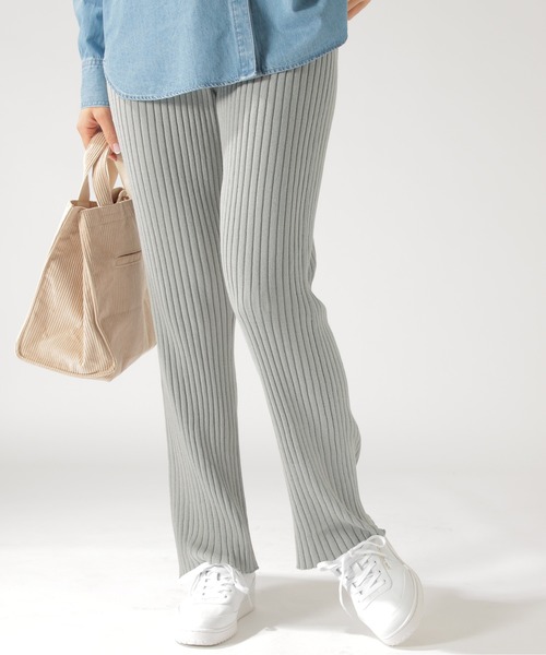 BAYFLOW（ベイフロー）の「リブニットパンツ（その他パンツ・レディース・ライトグレー/ブラック/ベージュ/カーキ・SMALL/MEDIUM）」の18枚目の写真