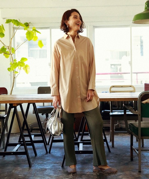 BAYFLOW（ベイフロー）の「リブニットパンツ（その他パンツ・レディース・ライトグレー/ブラック/ベージュ/カーキ・SMALL/MEDIUM）」の21枚目の写真