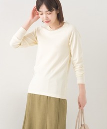 OMNES | ストレッチフライスジャガード　クルーネック長袖Tシャツ(Tシャツ/カットソー)