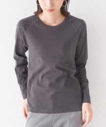 ストレッチジャガード クルーネック長袖Tシャツ