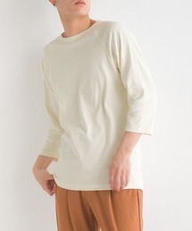 OMNES（オムネス）の「ストレッチジャガード　クルーネック長袖Tシャツ（Tシャツ/カットソー）」