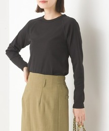 ストレッチジャガード クルーネック長袖Tシャツ