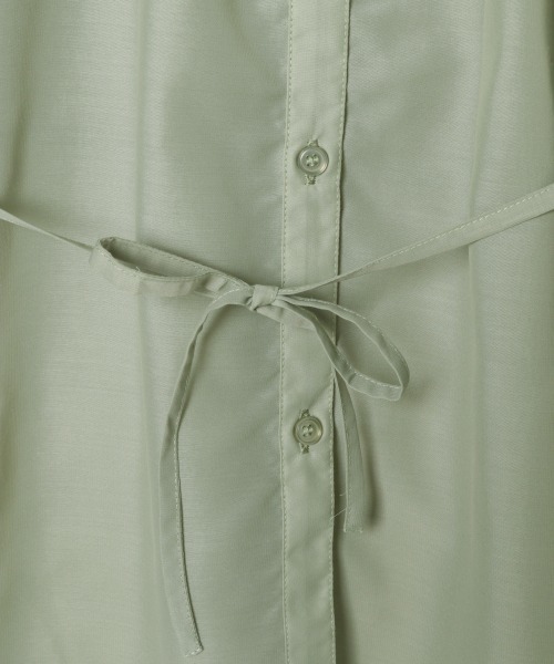 GLOBAL WORK（グローバルワーク）の「【キッズ】シアーバンドカラーシャツ7分袖/892028（シャツ/ブラウス・キッズ・ライトグリーン/ピンク系その他・130cm/120cm/140cm）」の7枚目の写真