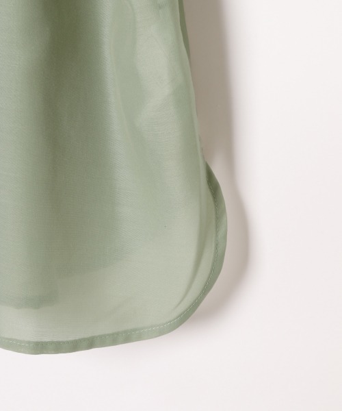 GLOBAL WORK（グローバルワーク）の「【キッズ】シアーバンドカラーシャツ7分袖/892028（シャツ/ブラウス・キッズ・ライトグリーン/ピンク系その他・130cm/120cm/140cm）」の10枚目の写真