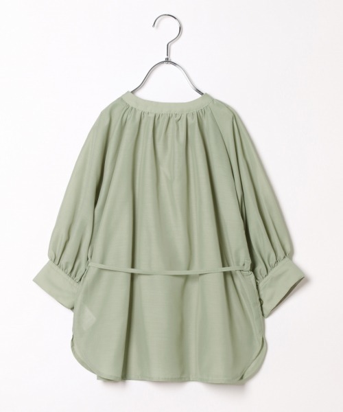 GLOBAL WORK（グローバルワーク）の「【キッズ】シアーバンドカラーシャツ7分袖/892028（シャツ/ブラウス・キッズ・ライトグリーン/ピンク系その他・130cm/120cm/140cm）」の11枚目の写真