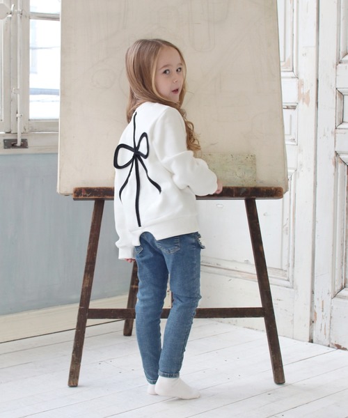 Rora（ローラ）の「メルシー スウェット（スウェット・キッズ・ホワイト/グレー・110cm/100cm/120cm/130cm/140cm/150cm）」の5枚目の写真