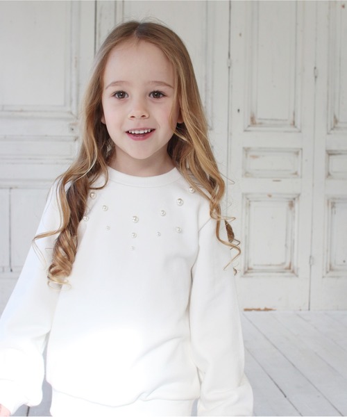 Rora（ローラ）の「メルシー スウェット（スウェット・キッズ・ホワイト/グレー・110cm/100cm/120cm/130cm/140cm/150cm）」の7枚目の写真
