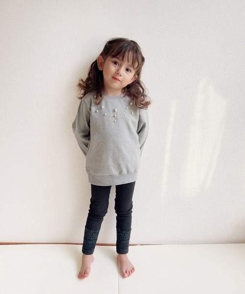 Rora（ローラ）の「メルシー スウェット（スウェット・キッズ・ホワイト/グレー・110cm/100cm/120cm/130cm/140cm/150cm）」の17枚目の写真