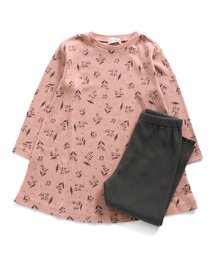 Ampersand（アンパサンド）の「すずらん柄かぶりワンピースパジャマ（ルームワンピース・キッズ）」
