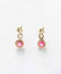 7月誕生石 K10 イエローゴールド ルビー チタンポスト ピアス BLOOM/ブルーム
