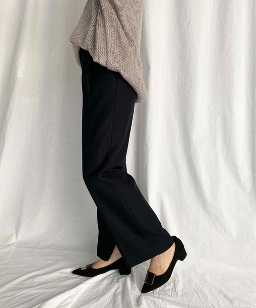 TODAYFUL（トゥデイフル）の「ジョーゼットスリットパンツ（Georgette Slit Pants）（その他パンツ・レディース・パープル/ネイビー/ブルー・38/36）」の21枚目の写真
