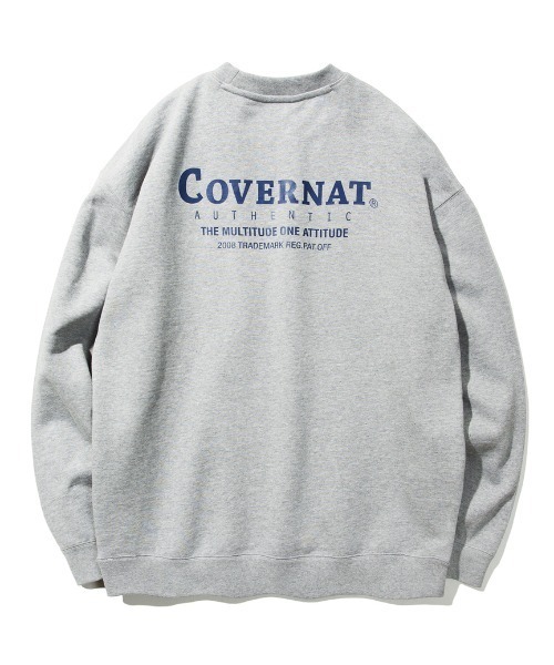 COVERNAT（カバーナット）の「【COVERNAT】LAYOUT AUTHENTIC LOGO CREWNECK / カバーナット レイアウト  オーセンティック ロゴ クルーネック（スウェット・メンズ・ブラック/パープル/クリーム/グレー/ダークパープル/オレンジ/チャコールグレー/オリーブ・MEDIUM/SMALL/LARGE/X-LARGE）」の4枚目の写真