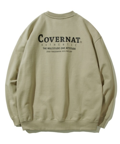 COVERNAT（カバーナット）の「【COVERNAT】LAYOUT AUTHENTIC LOGO CREWNECK / カバーナット レイアウト  オーセンティック ロゴ クルーネック（スウェット・メンズ・ブラック/パープル/クリーム/グレー/ダークパープル/オレンジ/チャコールグレー/オリーブ・MEDIUM/SMALL/LARGE/X-LARGE）」の6枚目の写真