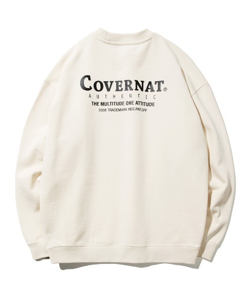 COVERNAT（カバーナット）の「【COVERNAT】LAYOUT AUTHENTIC LOGO CREWNECK / カバーナット レイアウト  オーセンティック ロゴ クルーネック（スウェット・メンズ・ブラック/パープル/クリーム/グレー/ダークパープル/オレンジ/チャコールグレー/オリーブ・MEDIUM/SMALL/LARGE/X-LARGE）」の5枚目の写真