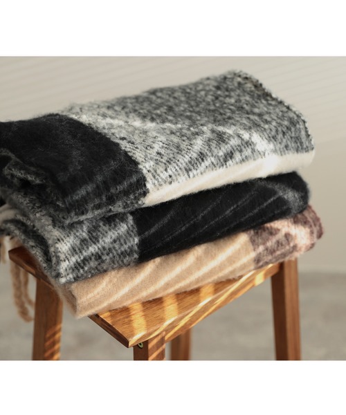 reca（レカ）の「モコモコストール（ストール/ショール・レディース・ブラック/ベージュ/アイボリー・ONE SIZE）」の19枚目の写真