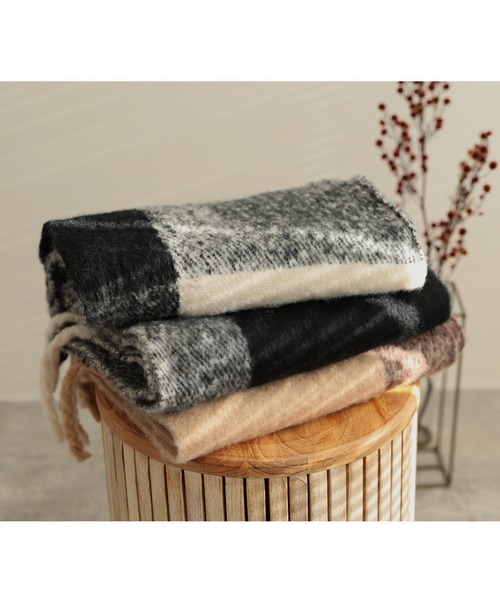 reca（レカ）の「モコモコストール（ストール/ショール・レディース・ブラック/ベージュ/アイボリー・ONE SIZE）」の20枚目の写真