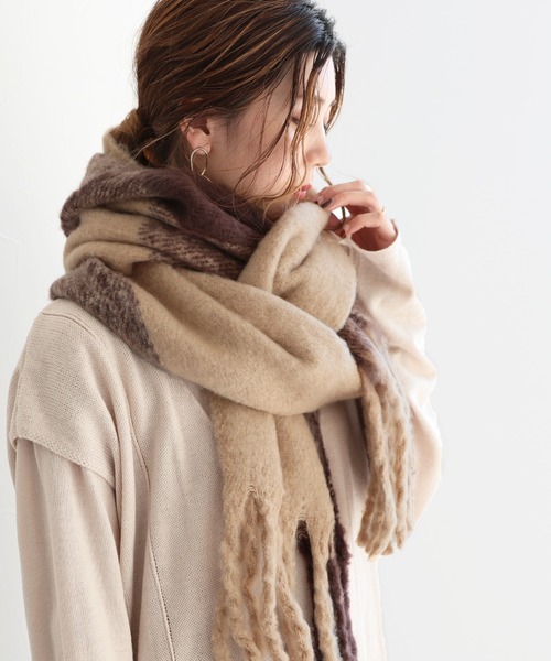 reca（レカ）の「モコモコストール（ストール/ショール・レディース・ブラック/ベージュ/アイボリー・ONE SIZE）」の14枚目の写真