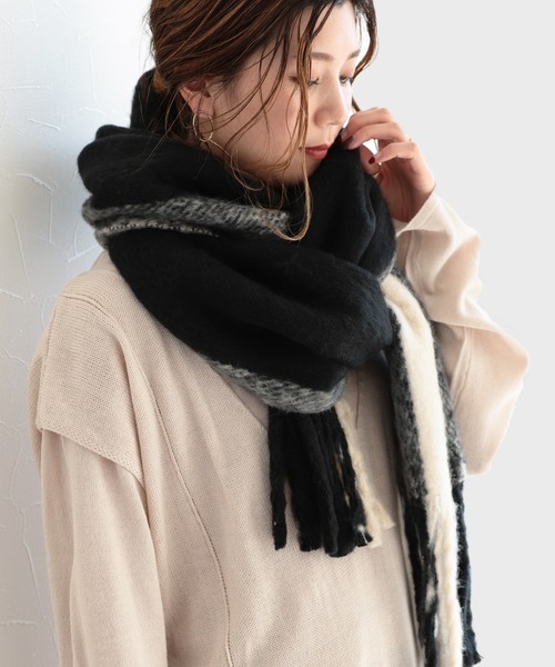 reca（レカ）の「モコモコストール（ストール/ショール・レディース・ブラック/ベージュ/アイボリー・ONE SIZE）」の16枚目の写真