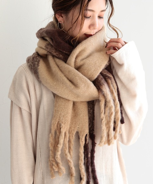 reca（レカ）の「モコモコストール（ストール/ショール・レディース・ブラック/ベージュ/アイボリー・ONE SIZE）」の18枚目の写真