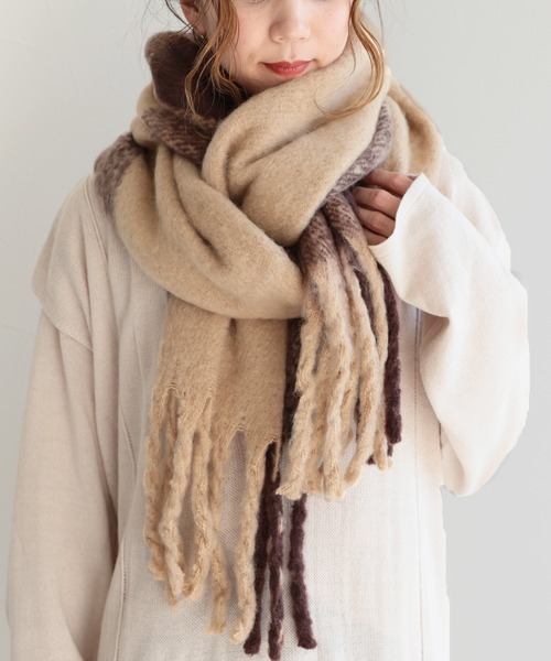 reca（レカ）の「モコモコストール（ストール/ショール・レディース・ブラック/ベージュ/アイボリー・ONE SIZE）」の13枚目の写真