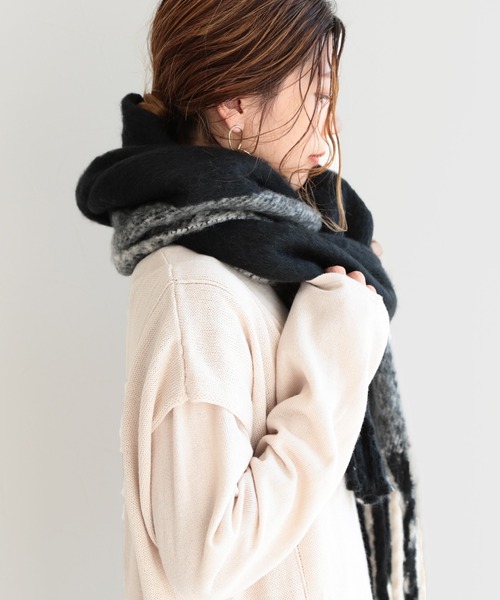 reca（レカ）の「モコモコストール（ストール/ショール・レディース・ブラック/ベージュ/アイボリー・ONE SIZE）」の21枚目の写真