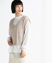 Honeys | インナー付ニットベスト(ニット/セーター)
