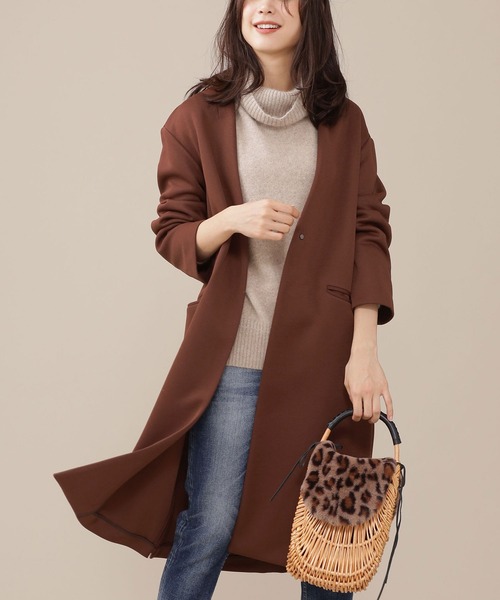 セール ブランド古着 ノーカラーコート ノーカラーコート Nano Universe ナノユニバース のファッション通販 Zozoused